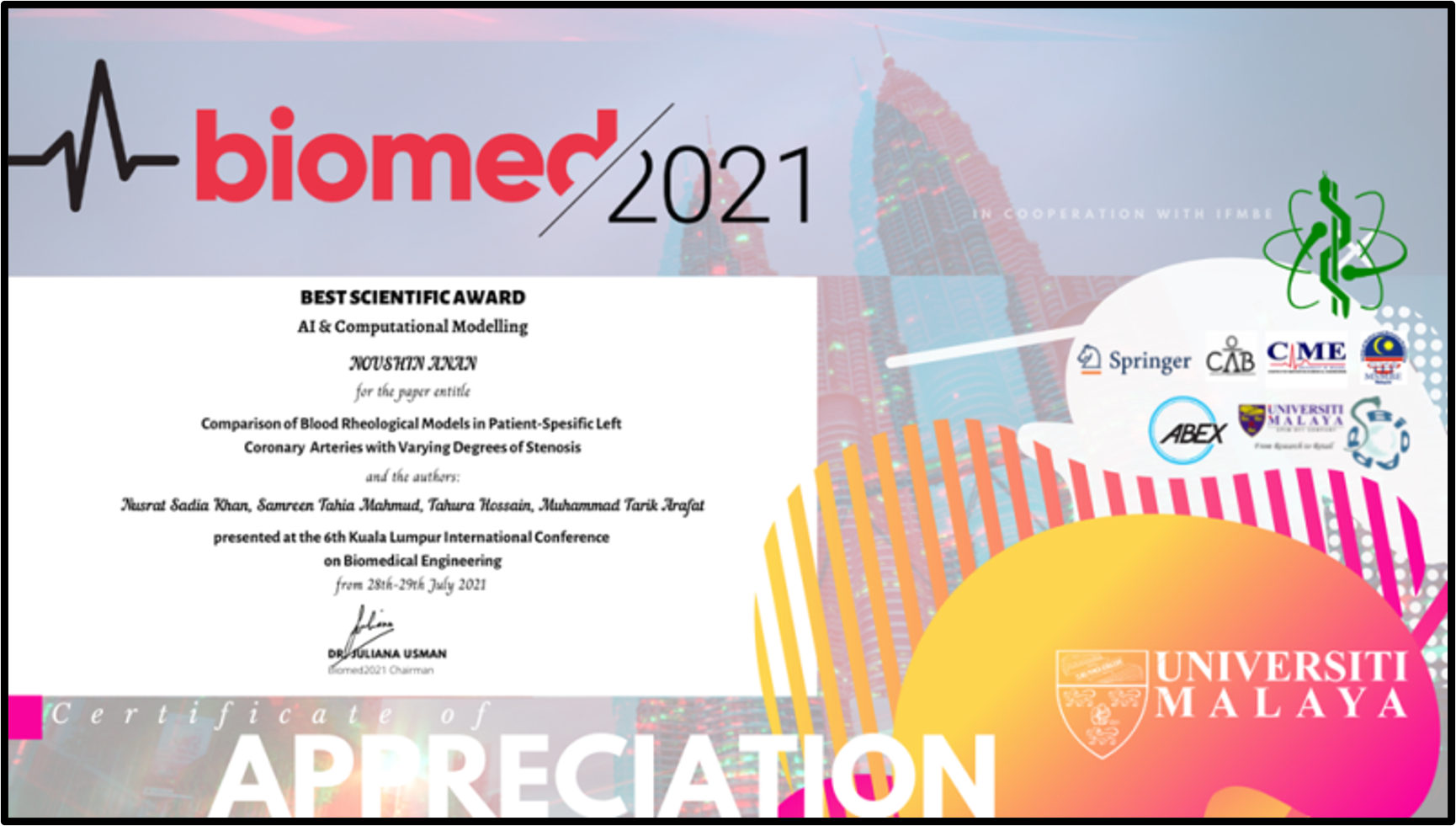 Best Scientific Award